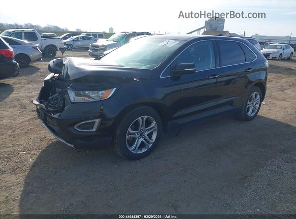 2FMPK3K84JBC14076 2018 FORD EDGE Black Առջևի ձախ երեք քառորդ տեսարան