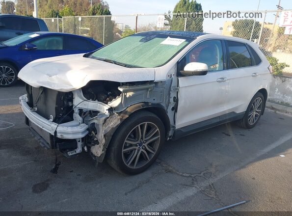 2FMPK3K91KBC11209 2019 FORD EDGE White Передня ліва чверть