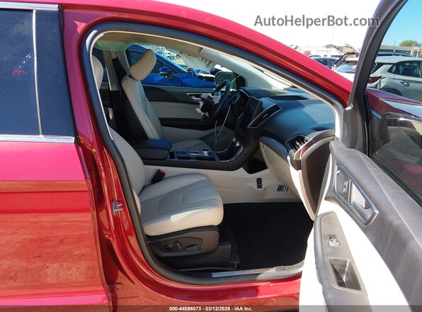 2FMPK3K91MBA19629 2021 FORD EDGE Red Widok wnętrza z przodu