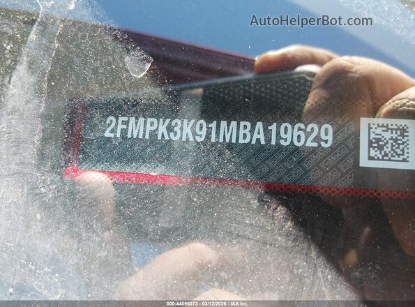 2FMPK3K91MBA19629 2021 FORD EDGE Red 