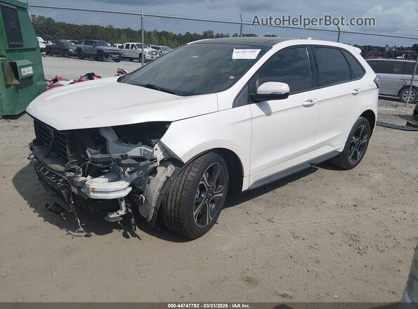 2FMPK4AP4KBB45888 2019 FORD EDGE White Przód lewy