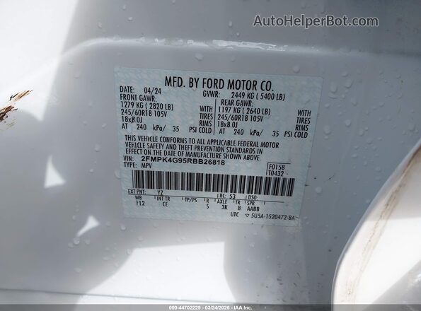 2FMPK4G95RBB26818 2024 FORD EDGE White 