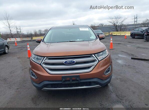 2FMPK4J8XHBB40261 2017 FORD EDGE Brown Vista del cuadro de instrumentos