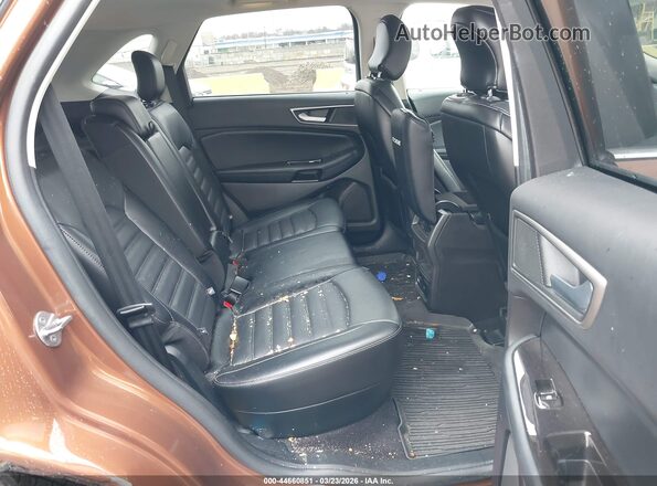2FMPK4J8XHBB40261 2017 FORD EDGE Brown Vista de la etiqueta del VIN