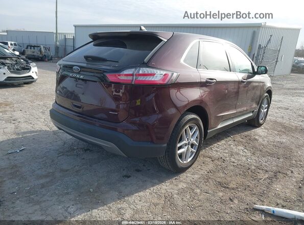 2FMPK4J90MBA15384 2021 FORD EDGE Maroon Trasero derecho