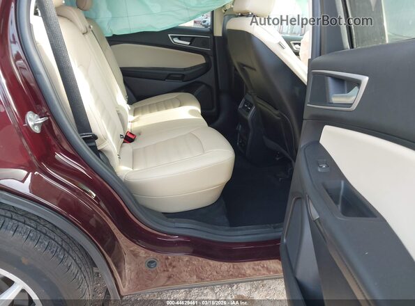 2FMPK4J90MBA15384 2021 FORD EDGE Maroon Vista de la etiqueta del VIN