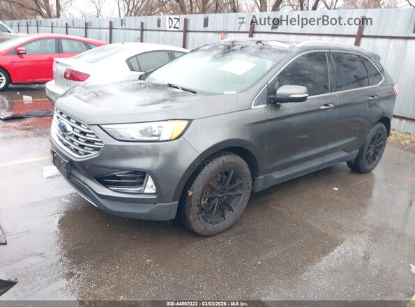 2FMPK4J91KBB89915 2019 FORD EDGE Gray Передня ліва чверть