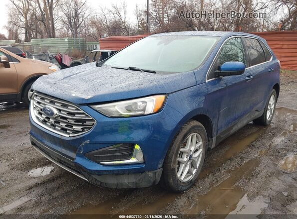 2FMPK4J91NBA38156 2022 FORD EDGE Blue Przód lewy