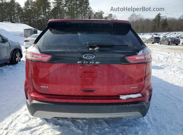 2FMPK4J91NBB00607 2022 FORD EDGE Red Вид ззаду