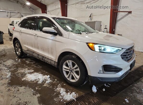 2FMPK4J93KBB07604 2019 FORD EDGE White Delantero derecho