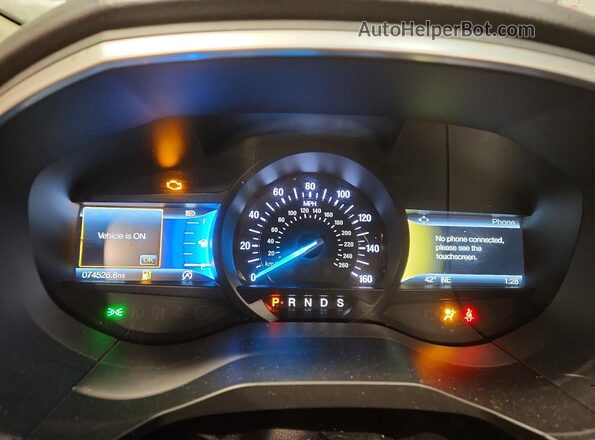 2FMPK4J93KBB07604 2019 FORD EDGE White Vista del cuadro de instrumentos