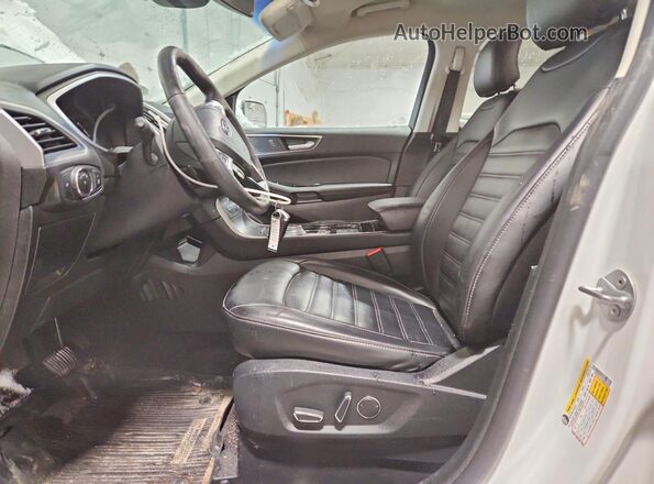 2FMPK4J93KBB07604 2019 FORD EDGE White Vista interior delantera