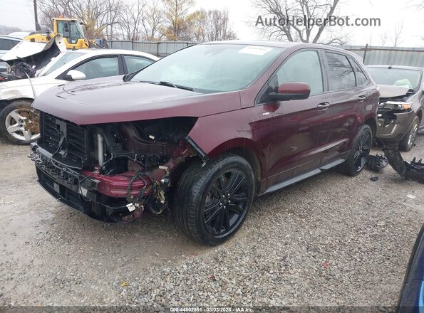 2FMPK4J93MBA13323 2021 FORD EDGE Maroon წინა მარცხენა ხედი სამი მეოთხედიდან