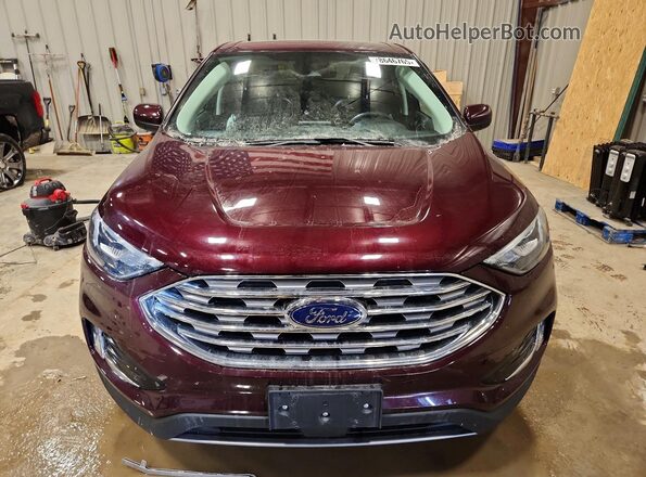2FMPK4J93MBA14326 2021 FORD EDGE Maroon Вид спереду