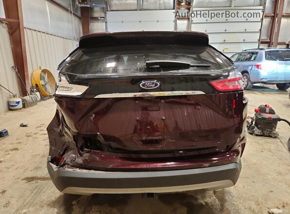 2FMPK4J93MBA14326 2021 FORD EDGE Maroon Вид ззаду
