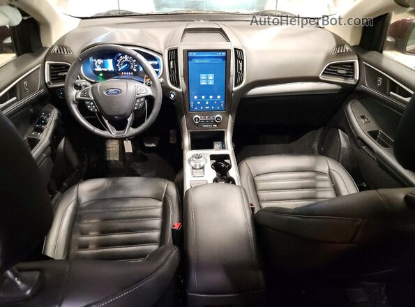 2FMPK4J93MBA14326 2021 FORD EDGE Maroon Вид панелі приладів