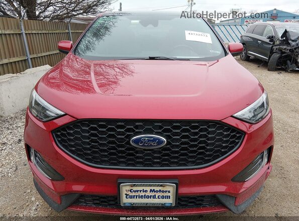 2FMPK4J97NBB13233 2022 FORD EDGE Red Widok zestawu wskaźników