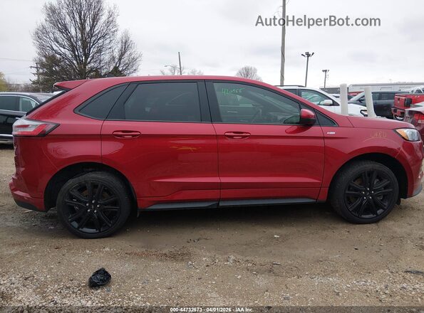 2FMPK4J97NBB13233 2022 FORD EDGE Red Widok wnętrza z tyłu