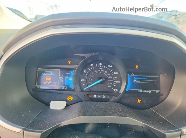 2FMPK4J99MBA36556 2021 FORD EDGE Gray Вид щитка приладів