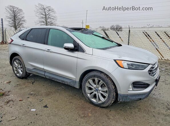 2FMPK4K90KBC67177 2019 FORD EDGE Silver Przód prawy
