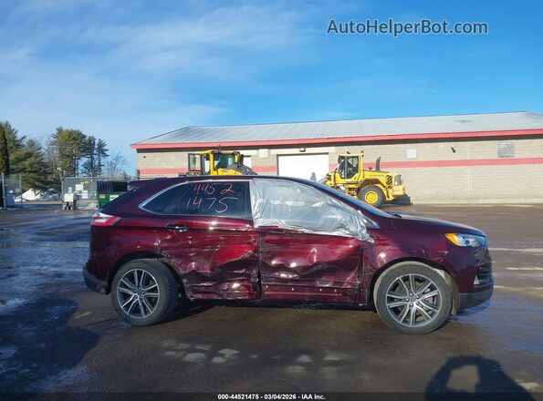 2FMPK4K91MBA63491 2021 FORD EDGE Burgundy Սալոնի հետևի տեսք