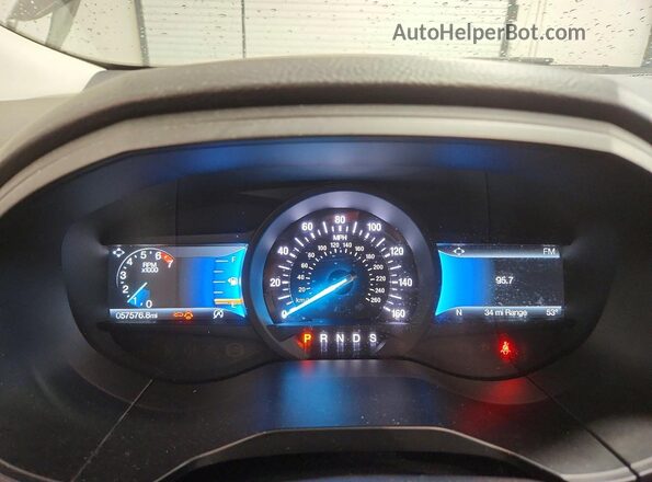 2FMPK4K93RBA89100 2024 FORD EDGE Maroon Instrument cluster view