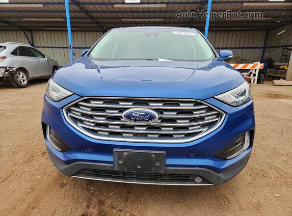 2FMPK4K94MBA50573 2021 FORD EDGE Blue Front view