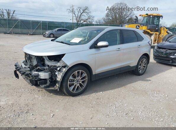 2FMPK4K95HBB26243 2017 FORD EDGE Silver Vista tres cuartos delantera izquierda