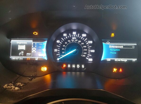 2FMPK4K98NBA14824 2022 FORD EDGE Gray Widok zestawu wskaźników