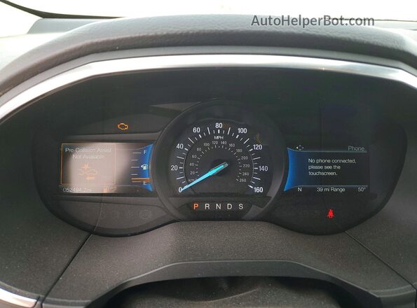 2FMPK4K99MBA27340 2021 FORD EDGE Blue Вид щитка приладів