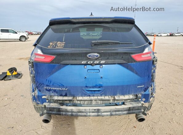 2FMPK4K99MBA27340 2021 FORD EDGE Blue Вид ззаду