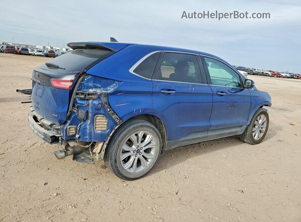 2FMPK4K99MBA27340 2021 FORD EDGE Blue Задня права чверть