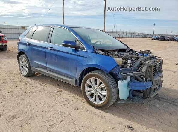 2FMPK4K99MBA27340 2021 FORD EDGE Blue Передня права чверть