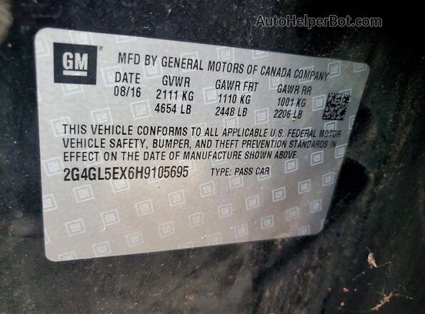 2G4GL5EX6H9105695 2017 BUICK REGAL Black Engine compartment view