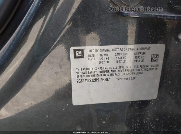 2G61M5S32H9198887 2017 CADILLAC XTS Black 