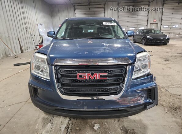 2GKALMEK7H6198595 2017 GMC TERRAIN Blue Вид спереду