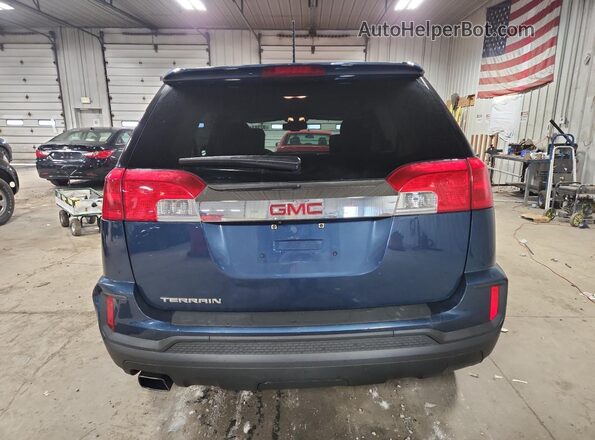 2GKALMEK7H6198595 2017 GMC TERRAIN Blue Вид ззаду