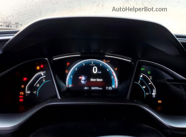 2HGFC1F36MH702710 2021 HONDA CIVIC Red ხელსაწყოთა პანელის ხედი