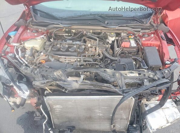 2HGFC1F36MH702710 2021 HONDA CIVIC Red უკანა სალონის ხედი