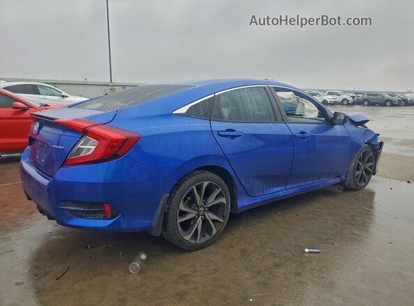 2HGFC2F80MH518607 2021 HONDA CIVIC Blue Trasero derecho