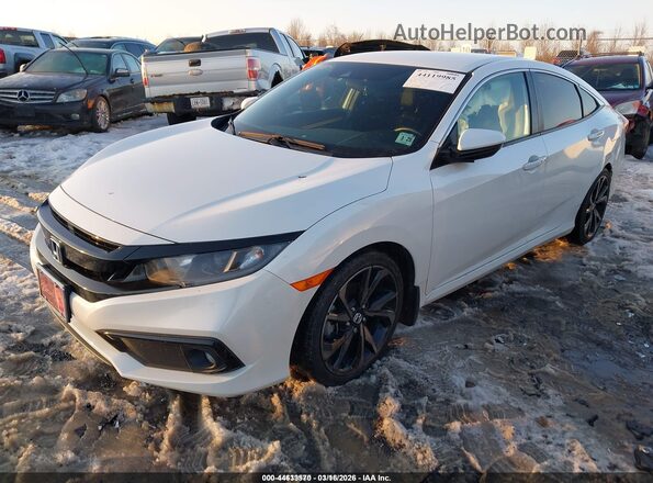 2HGFC2F81LH540274 2020 HONDA CIVIC White წინა მარცხენა ხედი სამი მეოთხედიდან