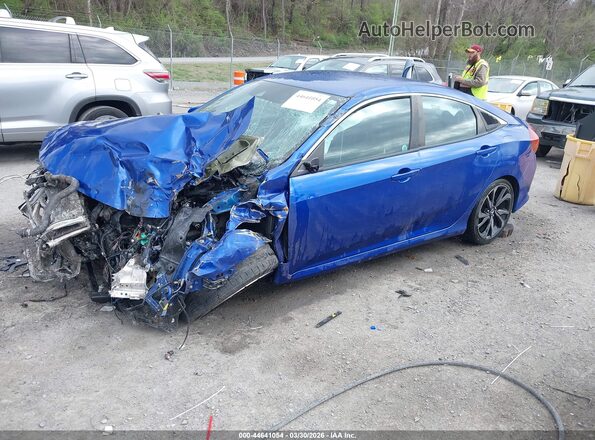 2HGFC2F82MH505180 2021 HONDA CIVIC Blue Передня ліва чверть