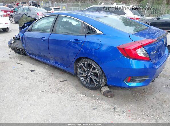 2HGFC2F82MH505180 2021 HONDA CIVIC Blue Задня ліва чверть