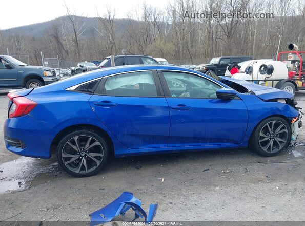 2HGFC2F82MH505180 2021 HONDA CIVIC Blue Вид щитка приладів
