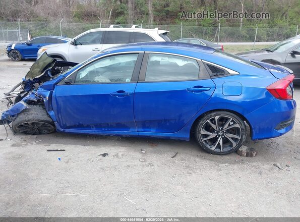 2HGFC2F82MH505180 2021 HONDA CIVIC Blue Вид задньої частини салону