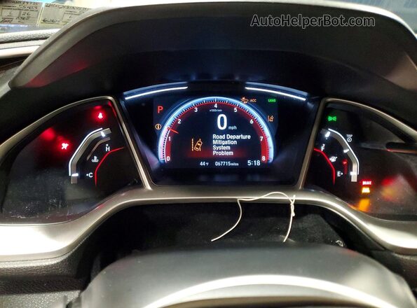 2HGFC2F85MH539775 2021 HONDA CIVIC Blue Вид щитка приладів