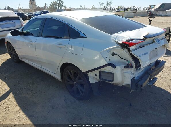 2HGFC2F88KH598395 2019 HONDA CIVIC White Trasero izquierdo