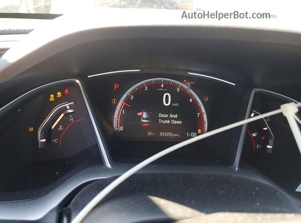 2HGFC2F89KH523009 2019 HONDA CIVIC White ხელსაწყოთა პანელის ხედი