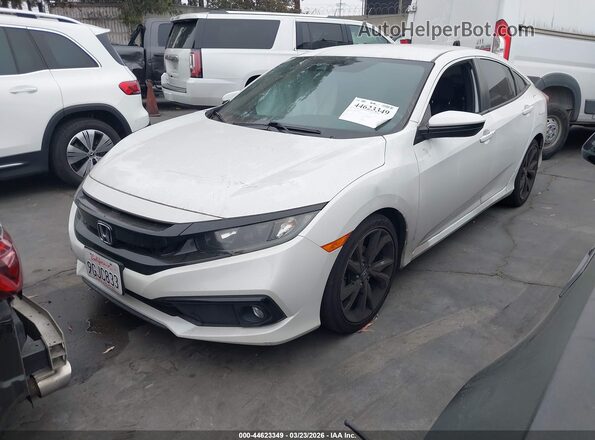 2HGFC2F8XLH595452 2020 HONDA CIVIC Белый Передняя левая четверть
