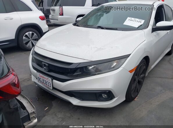 2HGFC2F8XLH595452 2020 HONDA CIVIC Белый Вид щитка приборов